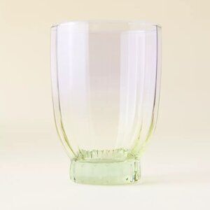 Anthropologie Olsen Juice Glass  - Green. Glass Drinkware Replacement  NEW